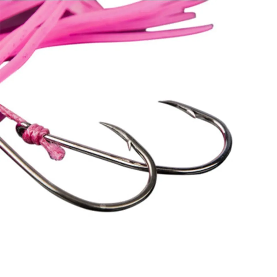  2Pcs/Lot 6cm/10cm/12cm Octopus Lure Squid Jig Fishing Soft Lures  Big Squid Bait Skirt Soft Bait with Hook Fishing Tackle (Color : Pink, Size  : 10cm) : Sports & Outdoors