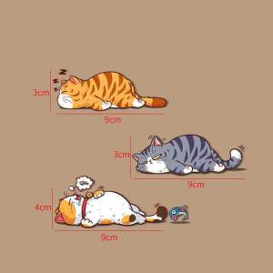 5Pcs/set Pet Cat Car Sticker Cartoon Cute Five Cats Walking Decal Creative Waterproof Styling Decor Auto Exterior Accessories