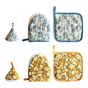 Oven Glove Insulated Baking Heat Resistant Thicken Gloves Oven Mitts Terylene Nonslip Antiscald Glove Kitchen Access