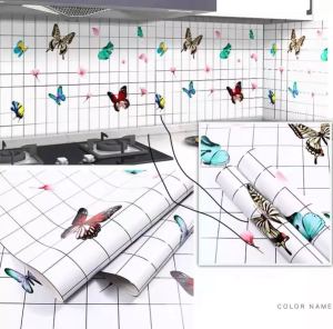 fashion KITCHEN FOIL 5meter by 60cm self adhesive waterproof foil quality heatproof oilproof