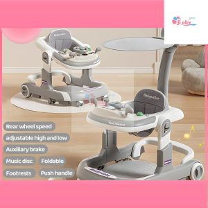 Baby Walker 4 in 1 Multi-functional Music Anti O Leg Foldable Adjustable Height Push Toddler Car Walk learning Car Walk learning