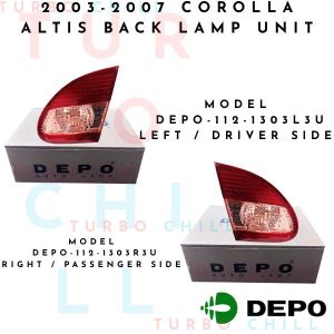 DEPO-112-13033U 2003-2007 COROLLA ALTIS BACK LAMP UNIT