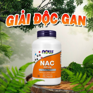 Viên Uống Giải Độc Gan NOW NAC 600g (250 viên) - Nó là một axit amin chứa lưu huỳnh hoạt động như một chất ổn định cho sự hình thành cấu trúc protein và thúc đẩy sự hình thành glutathione.