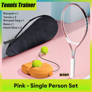 【Malay shipment 24 hours shipping】Kids Adult Tennis Racket Set Training Aids Ball Trainer Self Study Baseboard Player Practice Tool Elastic Rope Base网球训练拍