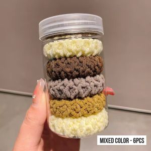 High Elastic Thick Hair Rope Durable Rubber Band Simple Solid Color Towel Loop Hair Accessories