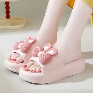[Free Shipping] Thick-Soled WomenS Summer Cute Bunny Girly-Style Slippers Odor-Resistant And Non-Slip Suitable For All Seasons