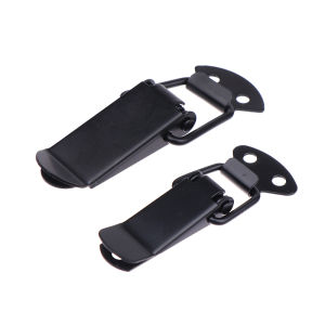 LEI 2Pcs Latch Catch Duck-mouth Buckle Hook Wooden Box Hasps Clamp Iron Spring Catch Clasp Loaded Draw Toggle Clamp Hasps