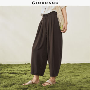 GIORDANO Women Casual Pants Moderate Thickness Casual Pants Non-Elastic Casual Pants Woven Fabric Casual Pants 18426503