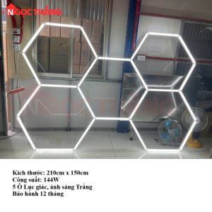 Đèn LED tổ ong lục giác siêu sáng 672W kích thước 484cm x 243cm trang trí GARAGE MS1003 Ngọc Thắng