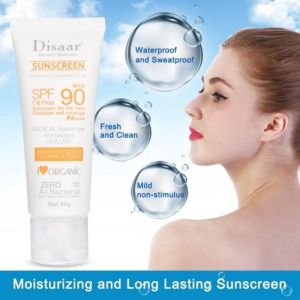 Sakura Sunscreen SPF 50 PA+++ Waterproof Sunscreen with Moisturizer Sunscreen for face and body Long lasting Sunblock Cream Brightening Skin