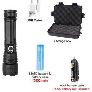 100000 Lumens Super Bright Torch Light Powerful Flashlight Lampu Suluh Led Alloy Body Rechargeable Light with Charger Light 5 Modes High Powered Handheld Flash Light 手电筒 强光 led 远射 可充电