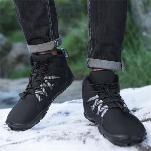 Mens Hiking Shoes Snow Boots Winter Shoes Booties Anti-Slip Water Resistant Outdoor Sneakers Women Snow Boots Winter Anti-Slip Ankle Booties Waterproof Shoes