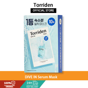 [Torriden] DIVE IN Low Molecular Hyaluronic Acid Facial Serum Sheet Mask 100% Cellulose Sheets for daily use | Replenishes moisture