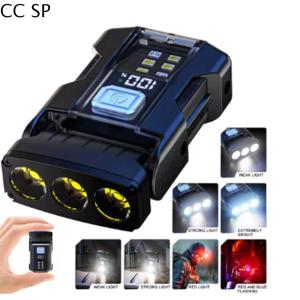 CC SP 550LM ไฟฉายหมุนได้ ซุปเปอร์ไบรท์ จอแสดงผล LED ไฟคลิปหมวก แบบพกพา ไฟฉายแม่เหล็กหาง ไฟฉายพวงกุญแจ เดินตกปลาตั้งแคมป์
