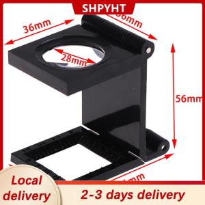 [COD] SHPYHT Local delivery Ship within 24 hours 10X 28mm Folding Magnifier Stand Loupe with Scale for Textile Optical Glass Tool