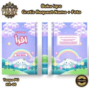 Buku Iqro Gratis Custom Nama & Foto Fullcolor Blackwhite Hardcover Softcover Iqro Milenial A5