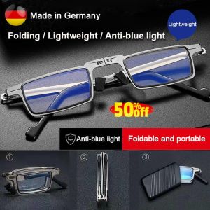 ✅German Tech Foldable Reading Glasses✅ Anti-Blue Light HD Lens/Ultra-Light 15g✨Non-Slip Nose Pads Portable Case Included✨Stainless Steel Frame