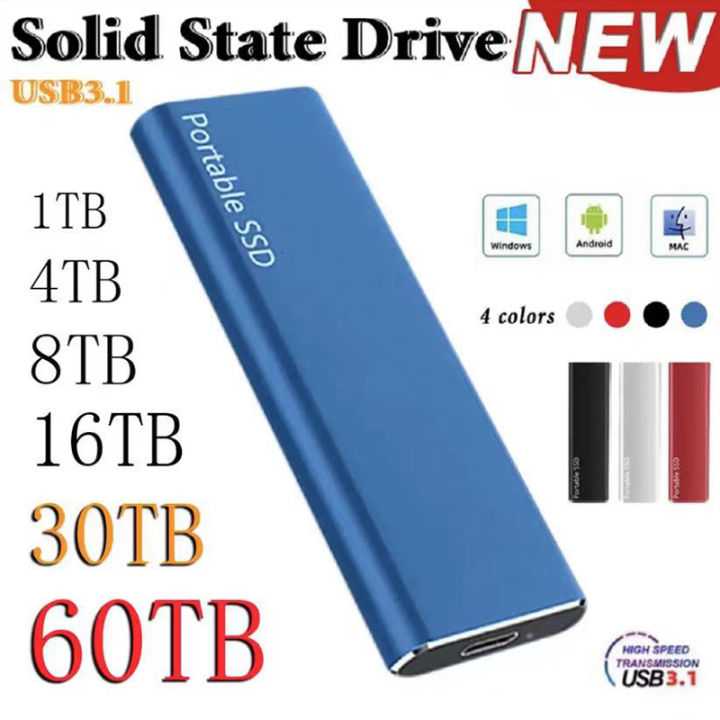 SSD External Hard Drive 1TB 2TB High Speed Solid State Hard Disk TypeC