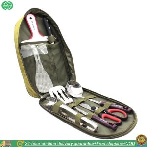 [New] 8 Pcs Camping Cooking Set Camping Utensil Set Portable Outdoor Camp Cookware Set