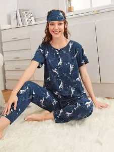 #Tp Trendy Printed Terno Pajama Sleepwear