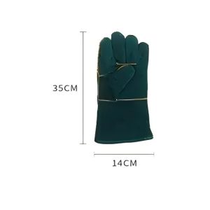 Upgraded Heavy Duty Animal Rescue Gloves - Thickened Leather Pet Bite Protection for Vet & Groomer