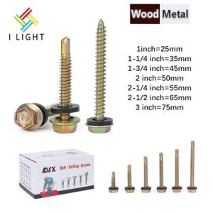 (Fast delivery)Tex Screw (570pcs/) For Metal And Wood 1-3 Inch Hight Quality Snless Tek Screws