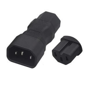 Portable Male to Female C14 to C13 Adapter C14 to C15/C14 to C5/C14 to C7 Power Cable Adapter Transfer Plugs ABS-made