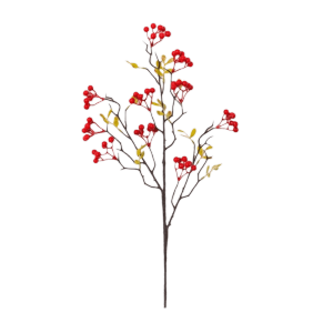FOUNDTWO Realistic Red Berry Bouquet Long Branches Simulation Faux Foam Berry Blessing Plastic Fake Flower Bouquets Wedding Decor