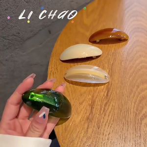 Stylish Floral Print Hair Clip Acetate Hairpin Fashion Hair Accesory Offering Comfort and Styles Without Damaging Hair