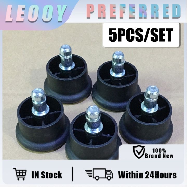 5pcs VOSAREA Chair Caster Wheels Replacement Fixed Stationary Castors