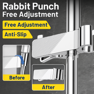 Hangable Bathing Supplies Shower Rack Bracket No Drilling Universal Shower Pipe Nozzle Bracket Lift Multifunction Easy Storage Strong Loadbearing Fix