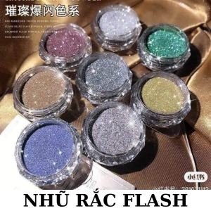 Nhũ rắc siêu sáng trang trí móng tay nail Sét nhũ flash kim cương 8 hũ