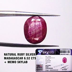 Ruby Keperakan Silvery Red Ruby Corundum Madagascar Africa Memo Skylab Indonesia Asli Alam