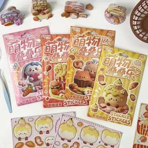 3D Decorative Sticker Book - 3D layered look - assorted decorative stickers - for journaling phone case decoration and DIY crafts - creative DIY supply - easy to organise and suitable for everyday