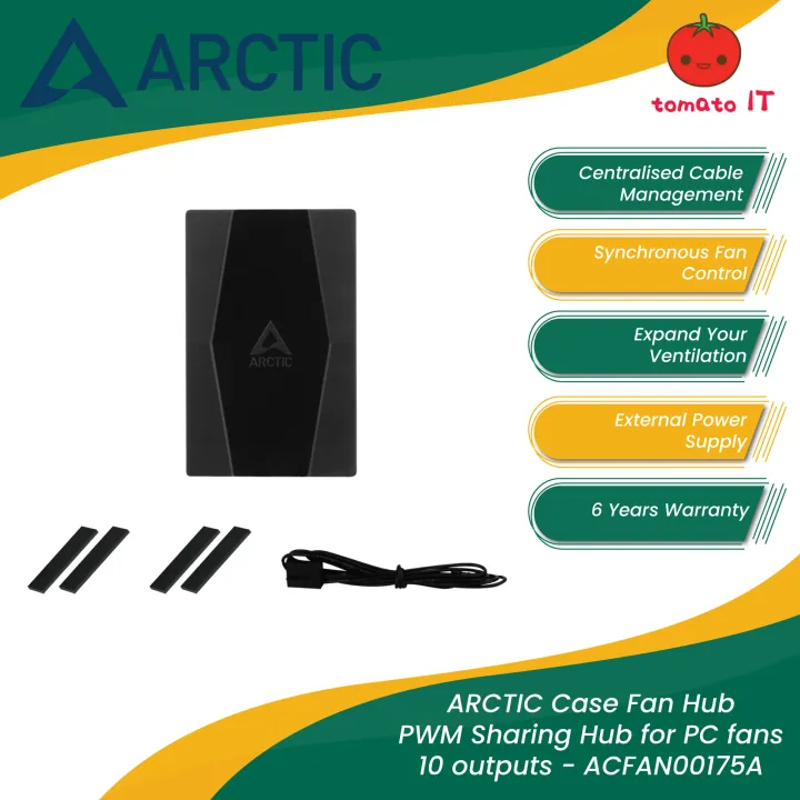 Arctic%20Case%20Fan%20Hub%2010%20Port%20PWM%20Fan%20Hub%20with%20SATA%20Power%20%5BCentralized%20Cable%20Management%5D%20-%20ACFAN00175A%20-%20Image%203