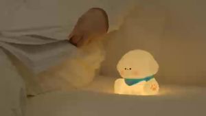 Puppy Led Night Light Rechargeable Bedside Table Lamp For Toddler Baby Nursery Kawaii Silicone Dog Birthday Gifts Squishy Light