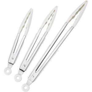 Silicone Food Tongs Kitchen Tongs Stainless Steel Cooking Supplies for Barbeque