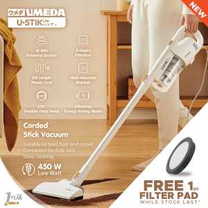 Umeda USTIK Lite Stick Vacuum Cleaner Vacum Vakum Alat Penyedot Penghisap Sedot Debu Tongkat Low Watt 450watt 15000PA