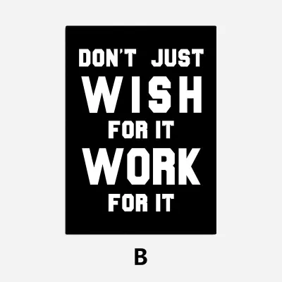 Black White Inspirational Quotes Canvas Posters Modern Wall Decorative Art Picture Prints for Office Bedroom Home Decor