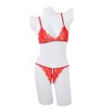 Lingerie Seksi Bra Set Sexy Lingerie Lace Transparent Open Bra G-String Bikini A1290. 
