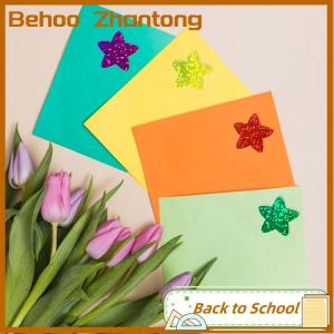Behoo 500PCS Roll Colorful Star Stickers For Kids Reward School Classroom Adhesive Holographic Star Stickers For Teachers Parents DIY Craft