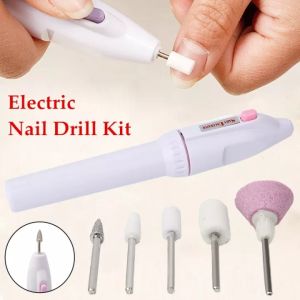 DORISNA 6 In 1 Electric Nail Art Tool Set Toe Drill Buffing Files Pen Manicure Salon Shaper Grinding Remove Calluses Polisher Nails Tool