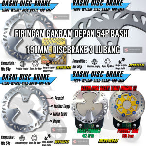 PIRINGAN CAKRAM DEPAN MOTOR MIO 54P BASHI 190MM YAMAHA XRIDE MIO M3 J GT Z FINO SOUL DISCBRAKE 3 LUBANG