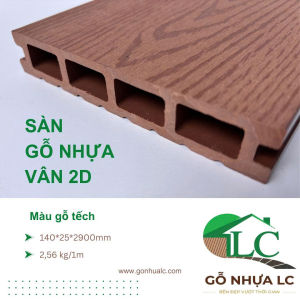 MÃ 140*25L-2D SÀN GỖ NHỰA NGOÀI TRỜI VÂN 2D LÓT SÀN HỒ BƠI LỐI ĐI SÂN VƯỜN CHỊU MỌI THỜI TIẾT