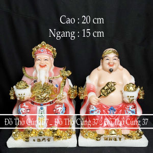 [ Cao 20 cm ] THẦN TÀI THỔ ĐỊA PHÚ QUÝ MÀU  ĐỎ  CHẤT LIỆU  BỘT ĐÁ