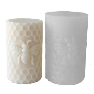 Embossed Honeycomb Silicone Molds for Epoxy Resin Handmade Soap Cylinder Shape Silicone Molds