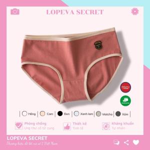 Quần lót nữ cotton Nhật kháng khuẩn có gắn huy hiệu cute LOPEVA QL41