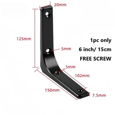 Heavy Duty L-Bar Elbow Shelf Bracket Wall Mount 1pc with Screws High-Quality Steel Shelving Support