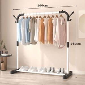 CAY🌟ที่แขวนเสื้อ 3 in 1 ราวแขวนเสื้อ ชั้นแขวนเสื้อ พร้อมส่ง ที่แขวนเสื้อ ที่แขวนเสื้อรุ่นใหม่ ชั้นวางเสื้อผ้า ราวแขวน