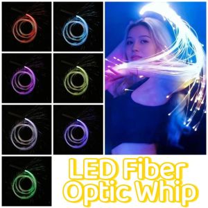 LABAICAI Rechargeable LED Fiber Optic Whip Colorful 360° Swivel Pixel Light-up Whip Party Props Eye-catching Sparkle Flow Toy Rave Festival